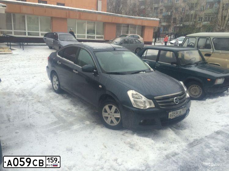 Фото автомобиля NISSAN ALMERA /AVTOVAZ/, 2014 — госномер Н241ТА159. Цвет: СЕРО-СИНИЙ