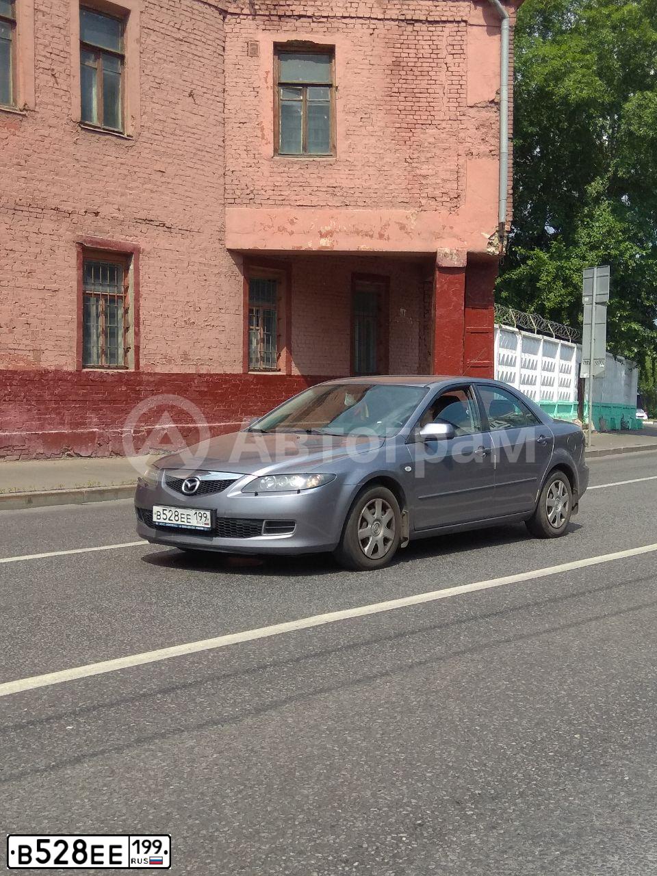 Фото автомобиля MAZDA 6, 2007 — госномер Е617УР177. Цвет: СЕРЫЙ