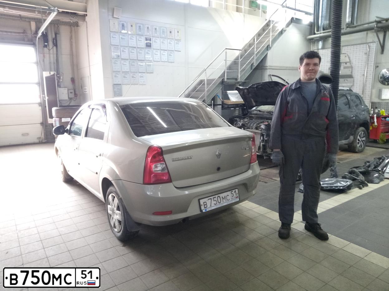 Фото автомобиля RENAULT LOGAN, 2013 — госномер Е186НО51. Цвет: БЕЖЕВЫЙ