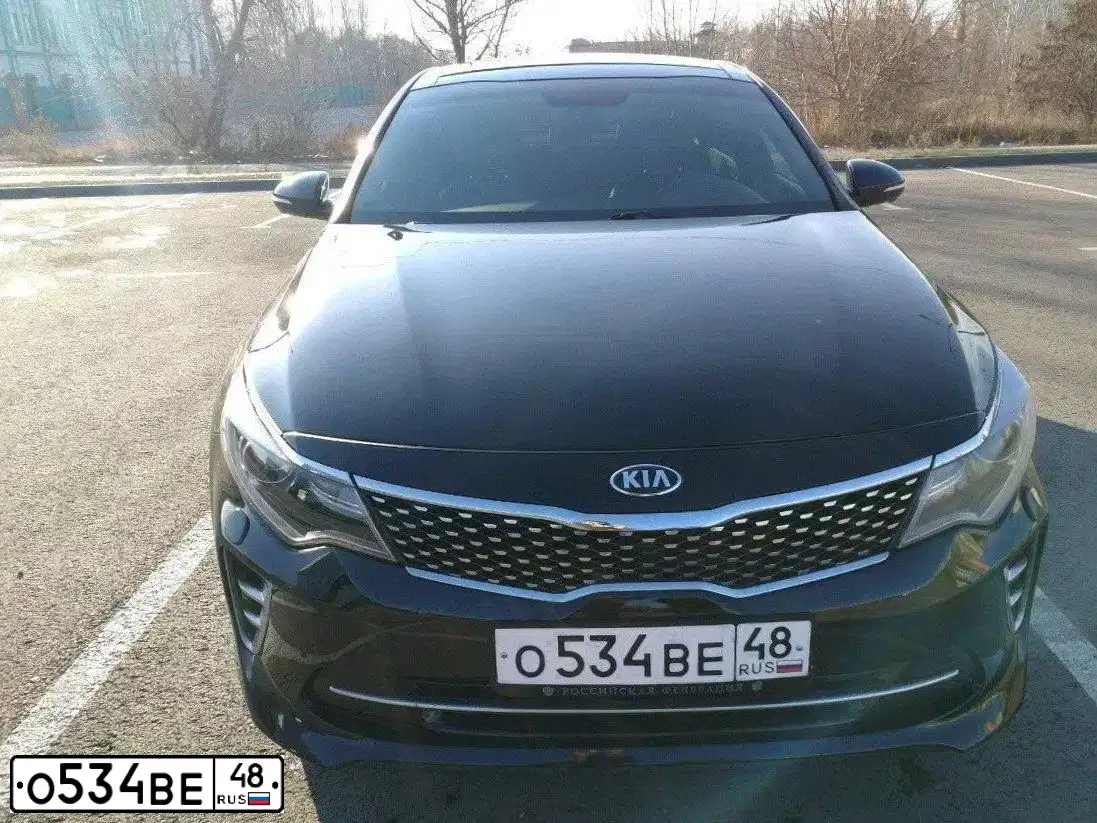 Фото автомобиля KIA MAGENTIS / OPTIMA, 2016 — госномер К947АУ57. Цвет: ЧЕРНЫЙ