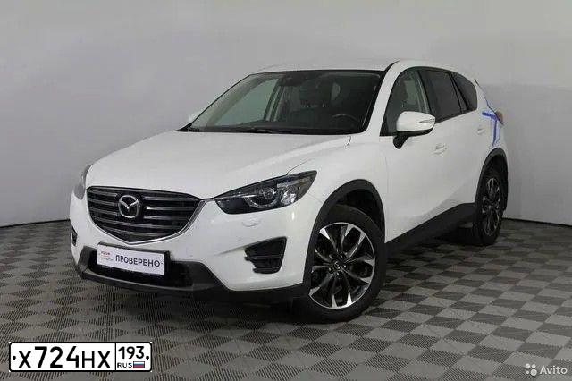 Фото автомобиля MAZDA CX-5, 2016 — госномер Е042ЕМ147. Цвет: БЕЛЫЙ ПЕРЛАМУТР
