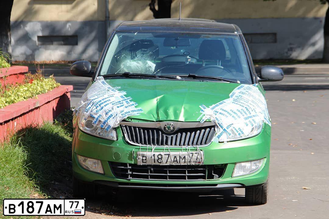 Фото автомобиля SKODA FABIA, 2012 — госномер В187АМ77. Цвет: ЗЕЛЕНЫЙ