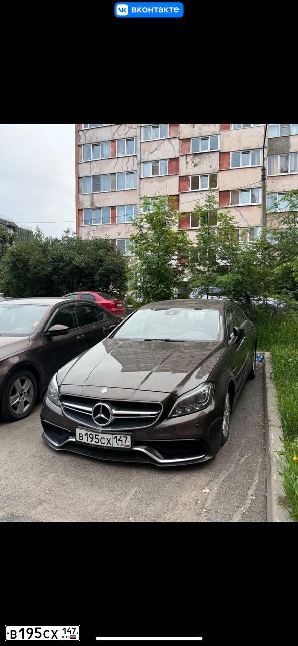 Фото автомобиля MERCEDES CLS-KLASSE, 2015 — госномер В195СХ147. Цвет: Коричневый