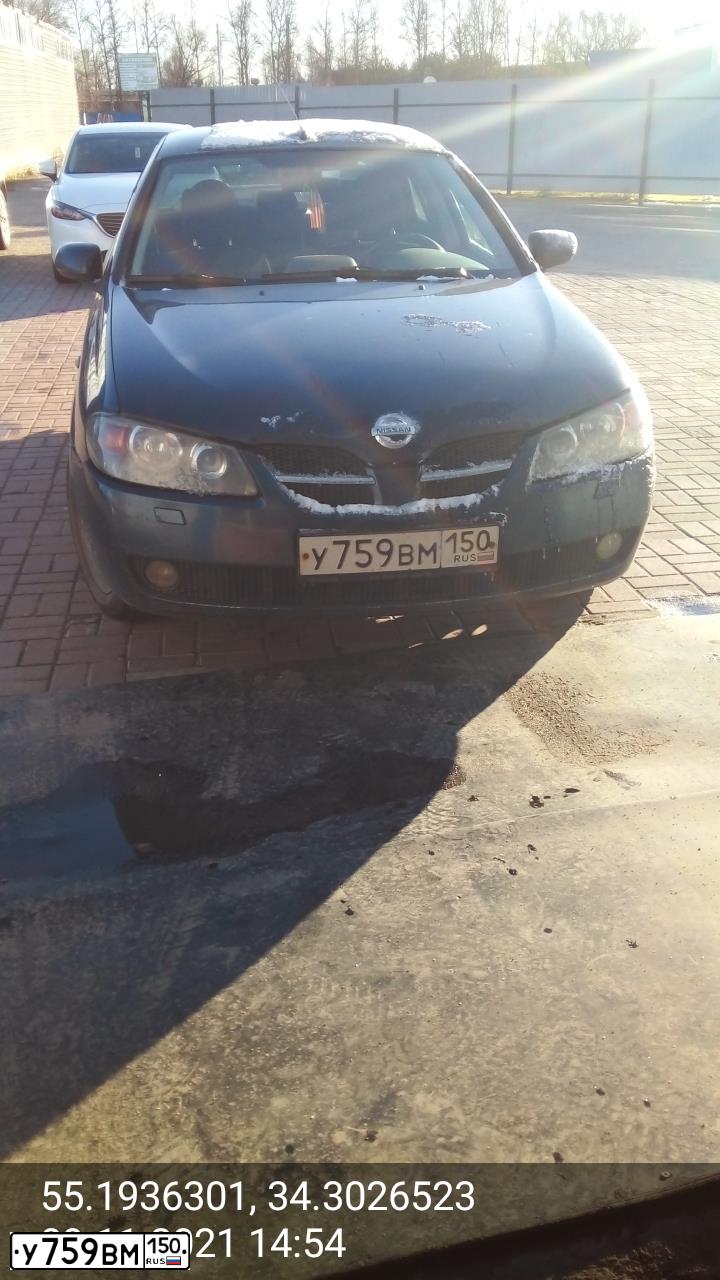 Фото автомобиля NISSAN ALMERA, 2006 — госномер У759ВМ150. Цвет: СИНИЙ ТЕМНЫЙ