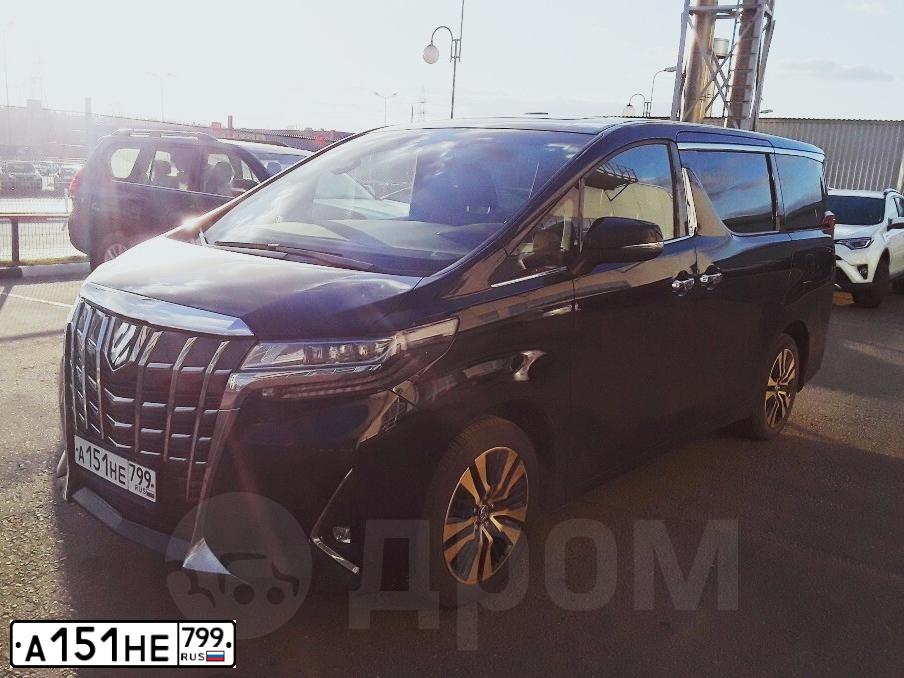 Фото автомобиля TOYOTA ALPHARD, 2019 — госномер Е771СЕ71. Цвет: ЧЕРНЫЙ