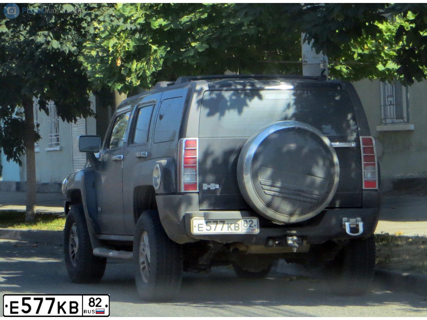Фото автомобиля ХАММЕР Н3, 2005 — госномер К666ВН05. Цвет: ЧЕРНЫЙ