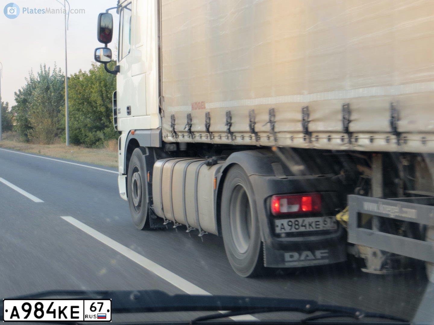 Фото автомобиля DAF XF 105 FT /4X2/, 2018 — госномер А984КЕ67