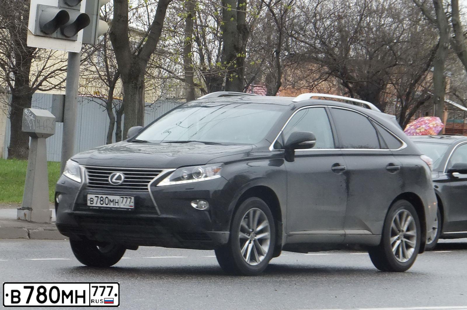 Фото автомобиля LEXUS RX, 2014 — госномер В780МН777. Цвет: ЧЕРНЫЙ
