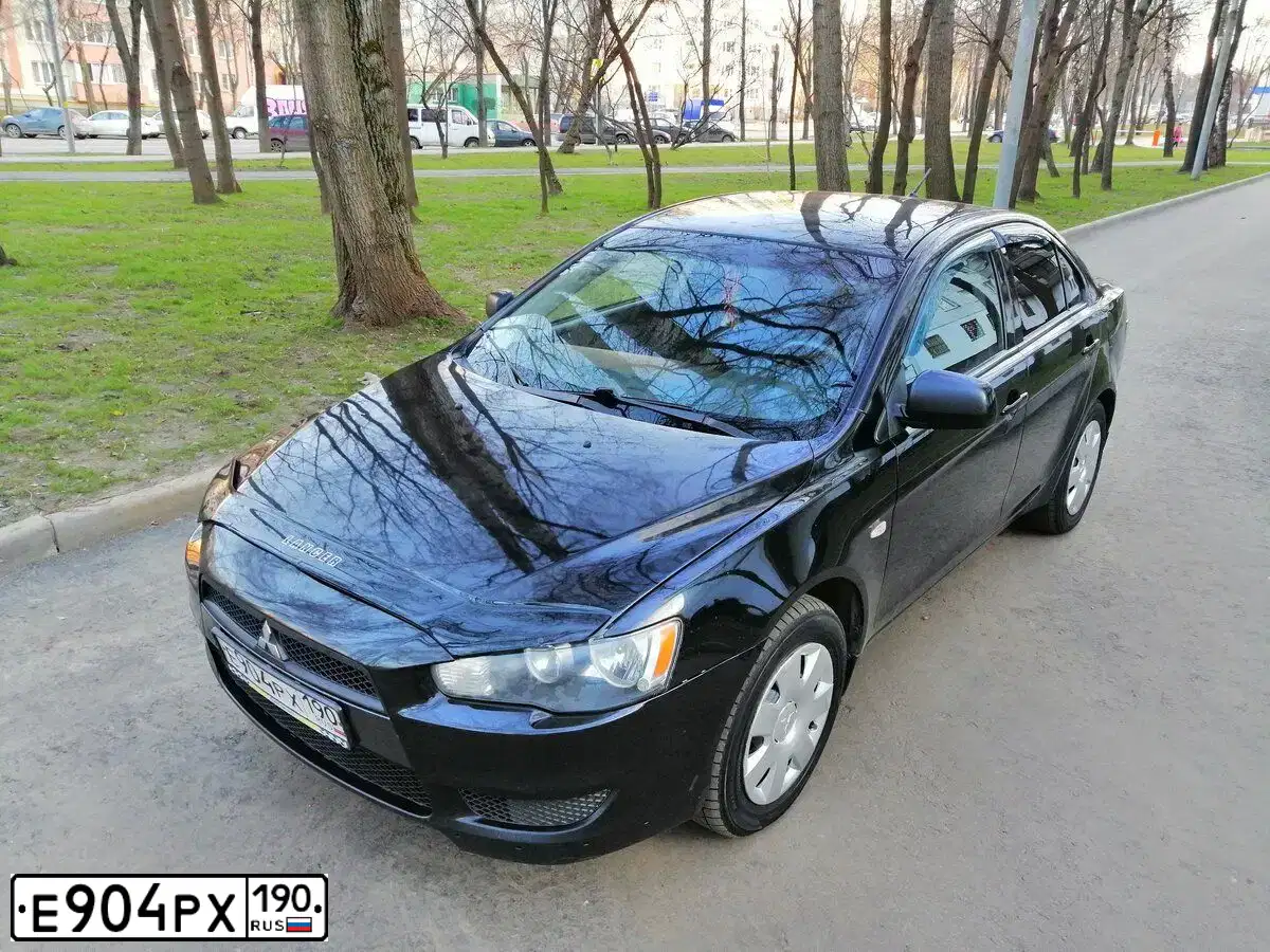 Фото автомобиля MITSUBISHI LANCER, 2008 — госномер У163ОС760. Цвет: ЧЕРНЫЙ