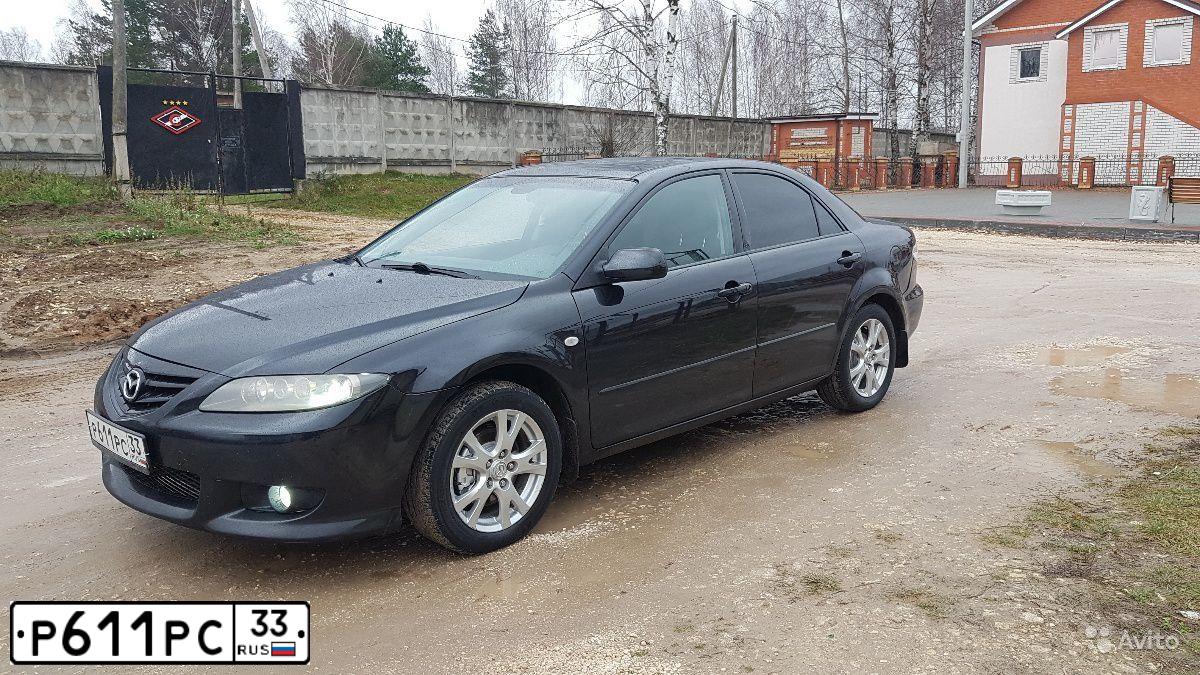 Фото автомобиля MAZDA 6, 2005 — госномер О586СТ44. Цвет: ЧЕРНЫЙ