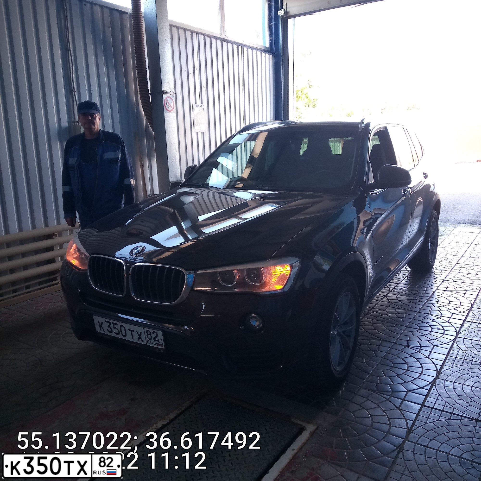 Фото автомобиля BMW X3, 2014 — госномер К350ТХ82. Цвет: Коричневый