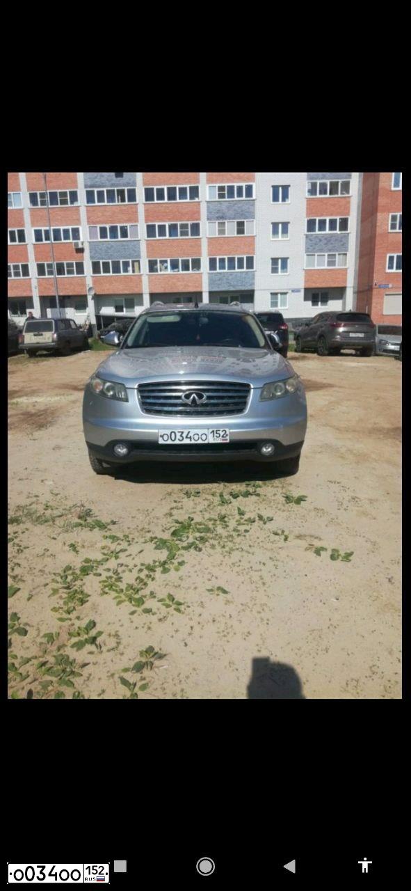 Фото автомобиля INFINITI QX70 /FX/, 2005 — госномер Х440РВ152. Цвет: СВЕТЛО-СЕРЫЙ