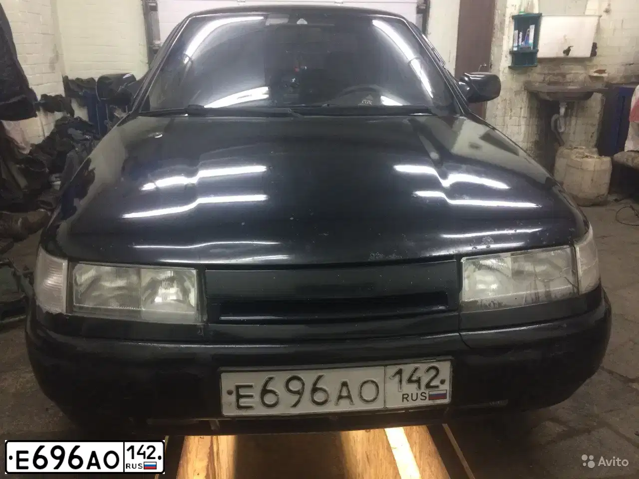 Фото автомобиля LADA 2110, 2007 — госномер Е696АО142. Цвет: Сине-Черный