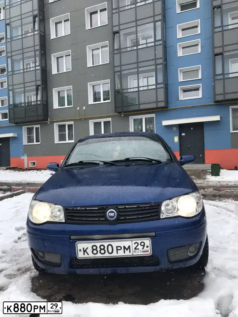 Фото автомобиля FIAT ALBEA, 2008 — госномер К880РМ29. Цвет: СИНИЙ