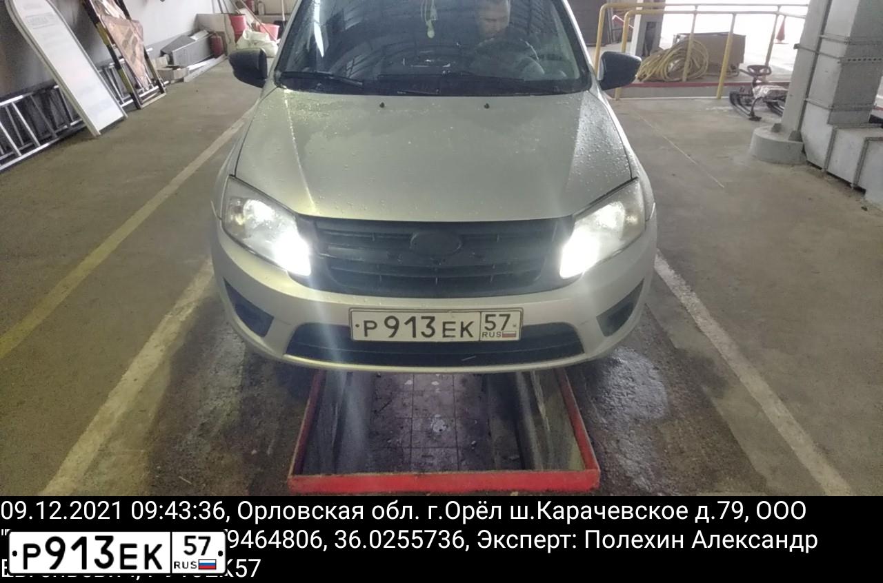 Фото автомобиля LADA GRANTA, 2016 — госномер Н206ВР57. Цвет: Серебристый