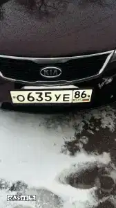 Фото автомобиля KIA CERATO, 2010 — госномер О635УЕ86. Цвет: ТЕМНО-ВИШНЕВЫЙ