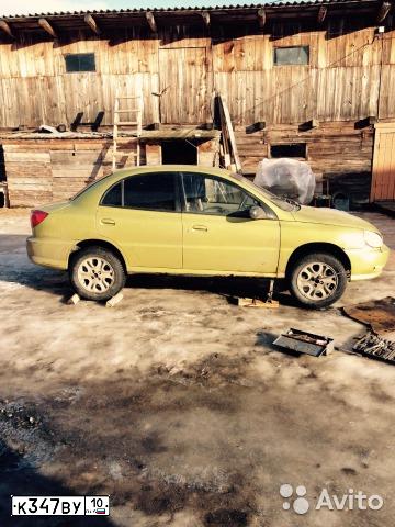 Фото автомобиля KIA RIO, 2000 — госномер К347ВУ10. Цвет: СЕРЫЙ