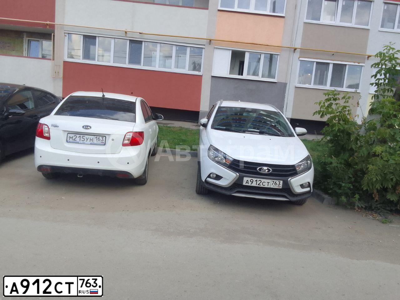 Фото автомобиля LADA VESTA, 2019 — госномер А912СТ763. Цвет: Белый