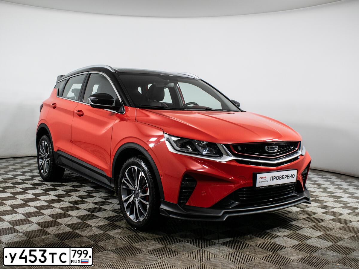 Фото автомобиля GEELY COOLRAY, 2020 — госномер У705МВ790. Цвет: Красный