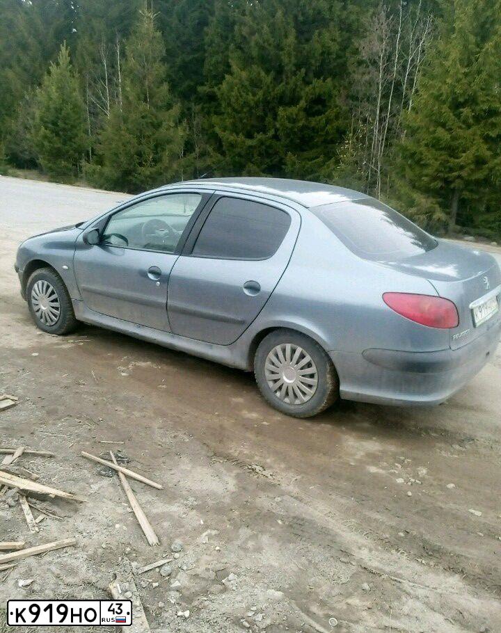 Фото автомобиля PEUGEOT T 206, 2007 — госномер К919НО43. Цвет: СЕРЫЙ