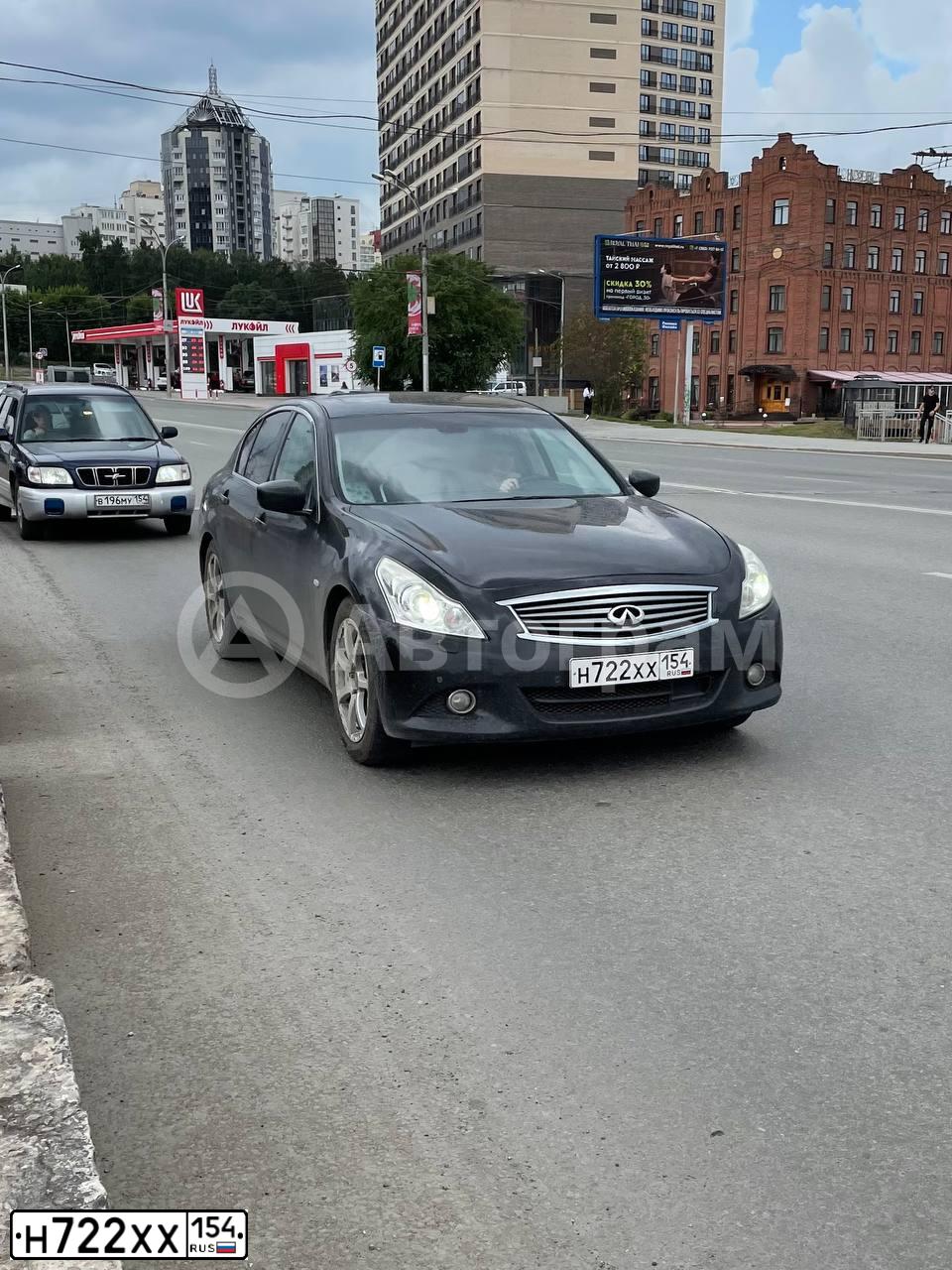 Фото автомобиля INFINITI G, 2010 — госномер С955ХА190. Цвет: ЧЕРНЫЙ
