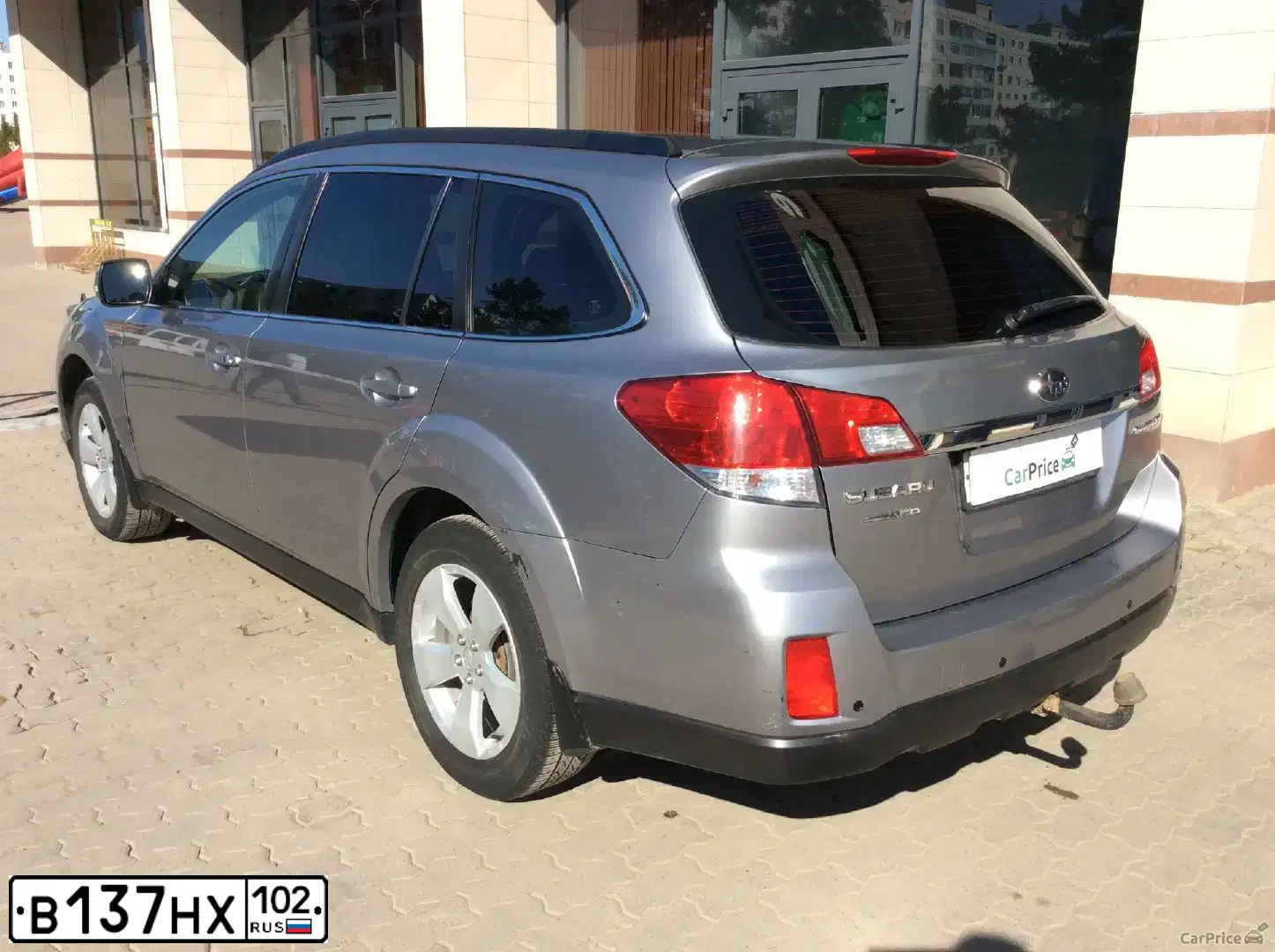 Фото автомобиля SUBARU OUTBACK, 2010 — госномер С316КР102. Цвет: Серебристый