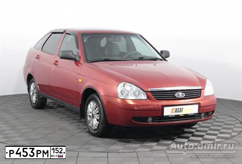 Фото автомобиля LADA 2172 PRIORA, 2008 — госномер Р453РМ152. Цвет: Красный