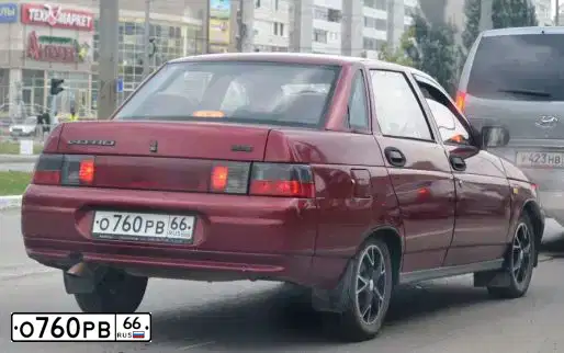 Фото автомобиля LADA 2110, 2001 — госномер О760РВ66. Цвет: КРАСНЫЙ