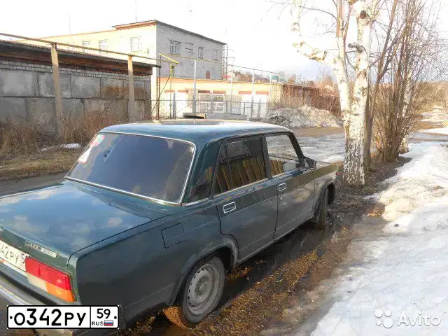 Фото автомобиля LADA 2107, 2006 — госномер О342РУ59. Цвет: СИНЕ-ЗЕЛЕНЫЙ