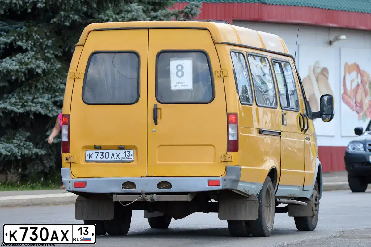 Фото автомобиля GAZ 3221 EL, 2007 — госномер К730АХ13. Цвет: ЖЁЛТЫЙ