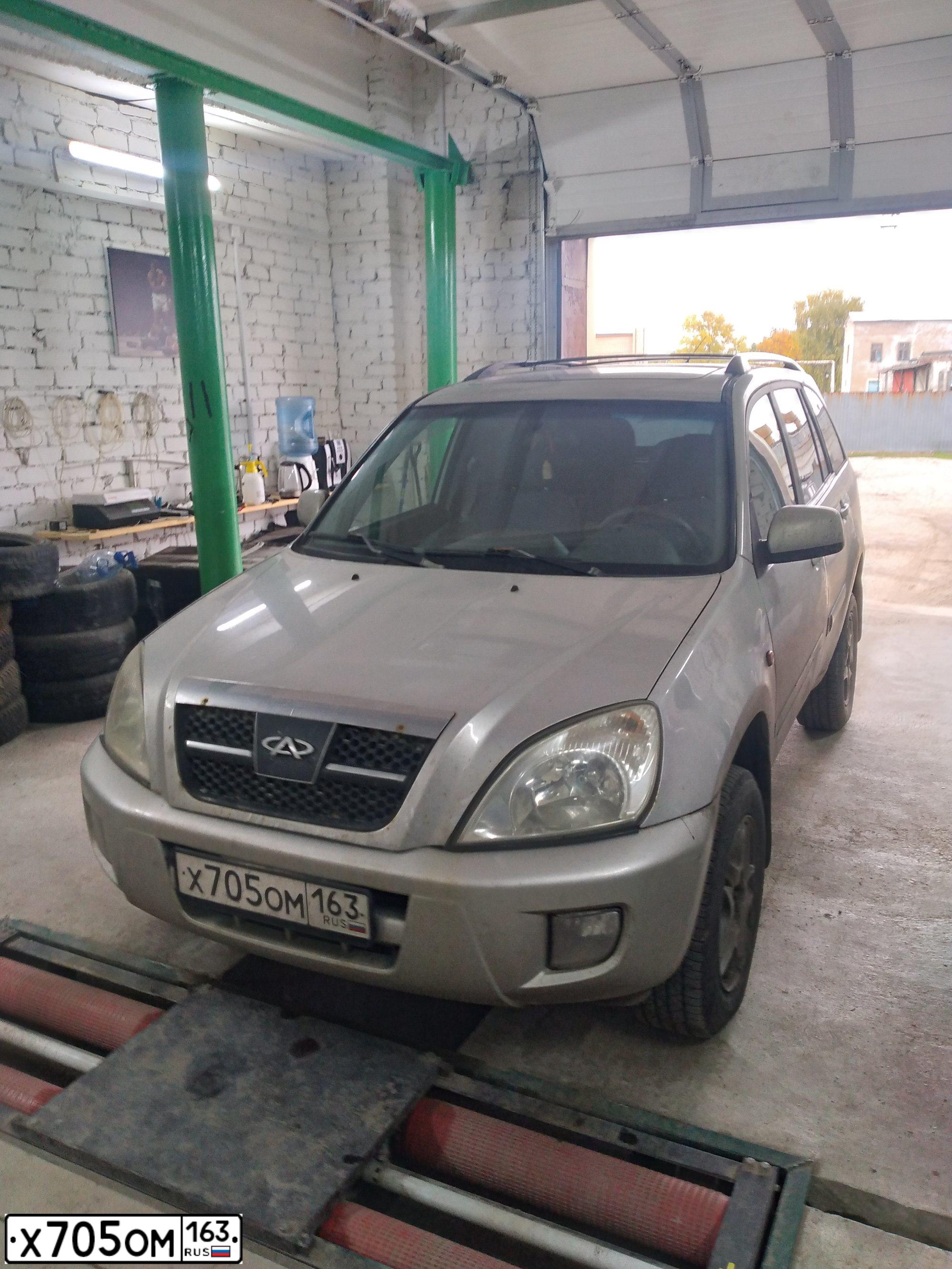 Фото автомобиля CHERY TIGGO, 2007 — госномер Х705ОМ163. Цвет: Серебристый