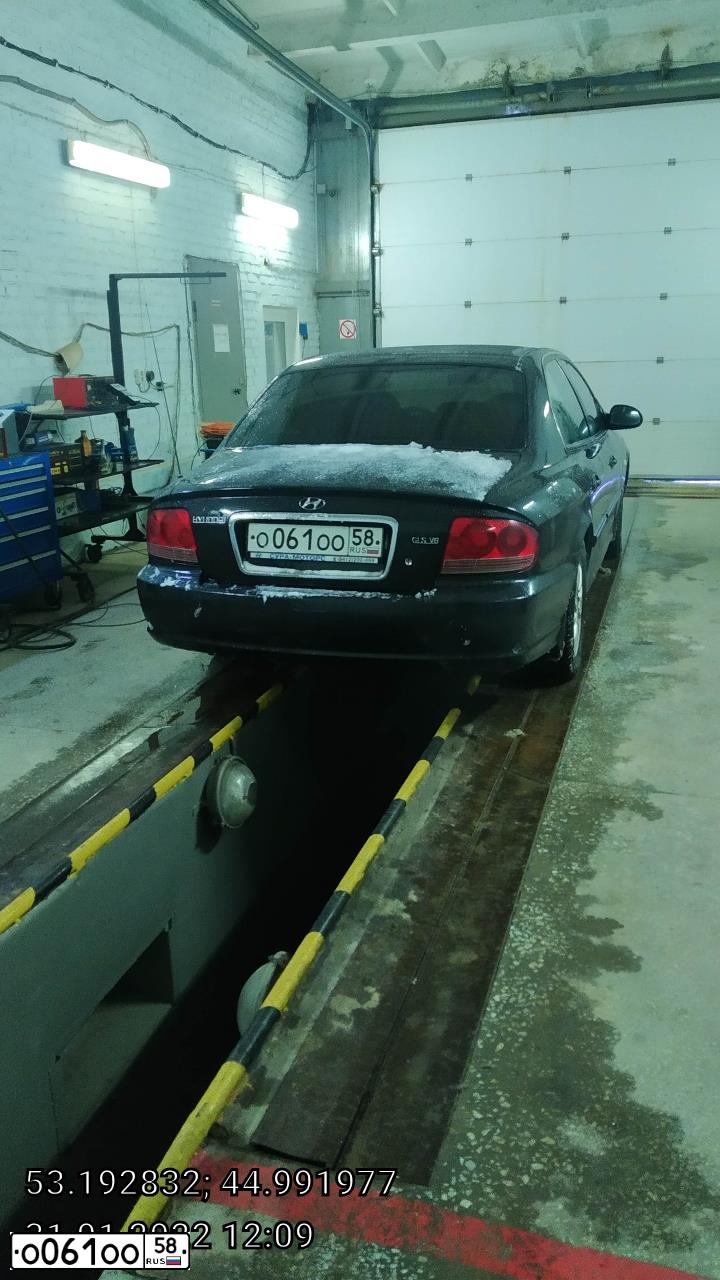 Фото автомобиля TAGAZ SONATA, 2008 — госномер О061ОО58. Цвет: ЧЕРНЫЙ