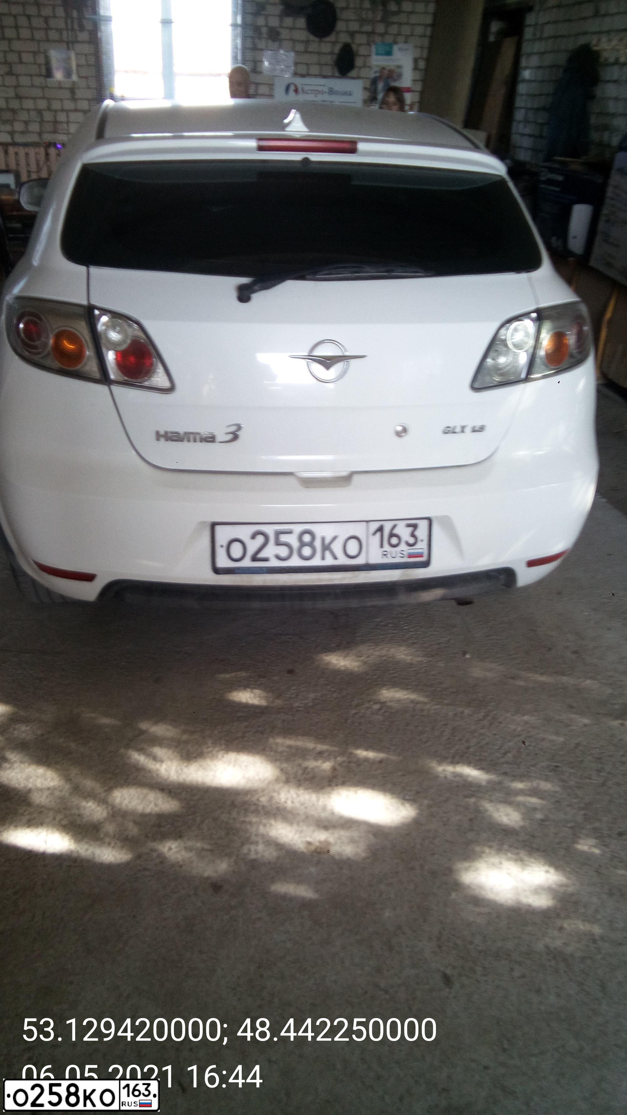 Фото автомобиля DERWAYS HAIMA 3, 2011 — госномер С034ОУ58. Цвет: БЕЛЫЙ
