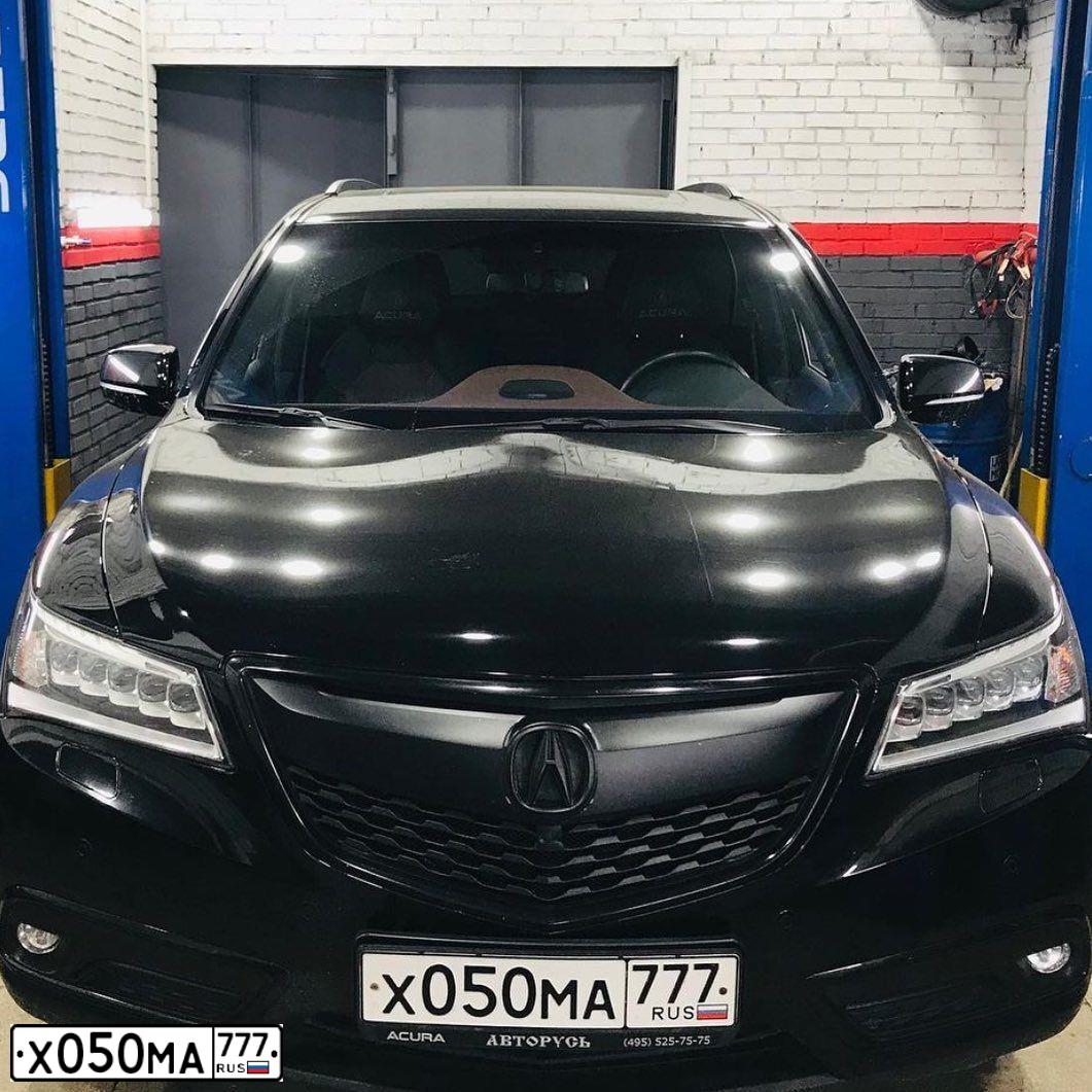 Фото автомобиля ACURA A MDX, 2014 — госномер Х050МА777. Цвет: ЧЕРНЫЙ