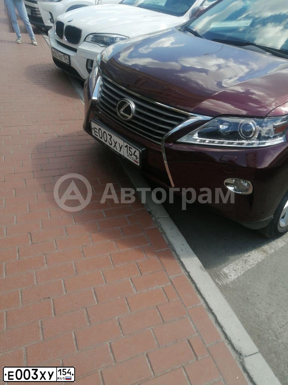 Фото автомобиля LEXUS RX, 2013 — госномер Е003ХУ154. Цвет: ГРАНАТОВЫЙ