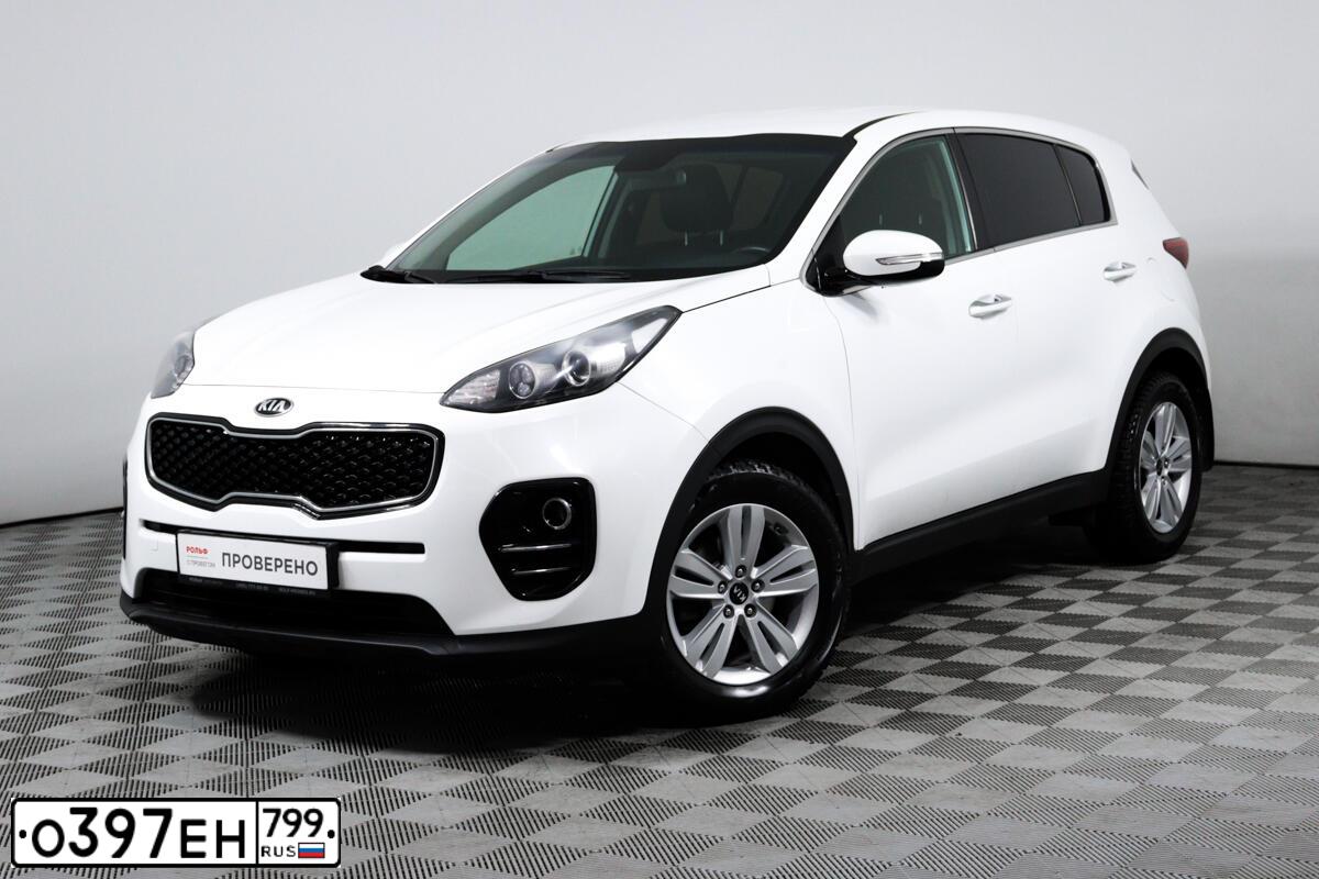 Фото автомобиля KIA SPORTAGE, 2018 — госномер С368АР550. Цвет: Белый