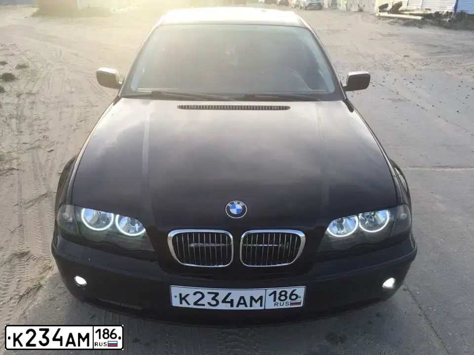 Фото автомобиля BMW SERIE 3, 1999 — госномер К234АМ186. Цвет: ЧЕРНЫЙ