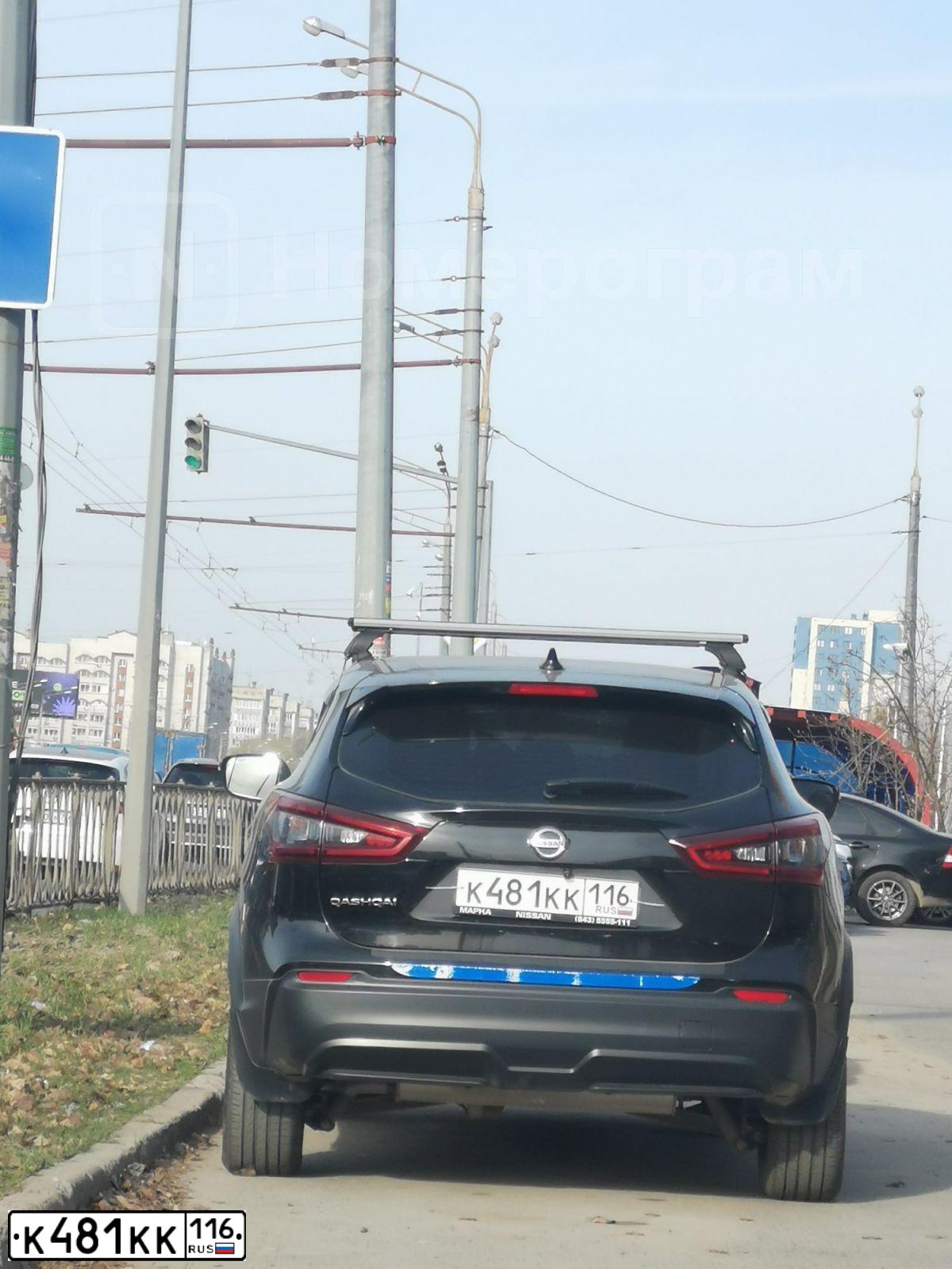 Фото автомобиля NISSAN QASHQAI С ДВИГАТЕЛЕМ МR20 И ПЕРЕДНИМ ПРИВОД, 2020 — госномер К481КК116. Цвет: ЧЕРНЫЙ