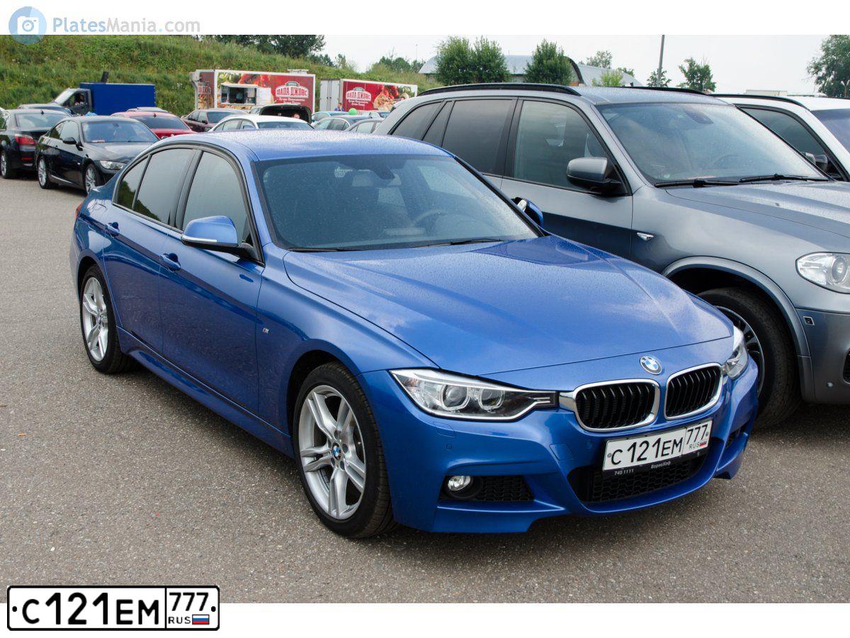 Фото автомобиля BMW SERIE 3, 2014 — госномер С121ЕМ777. Цвет: синий