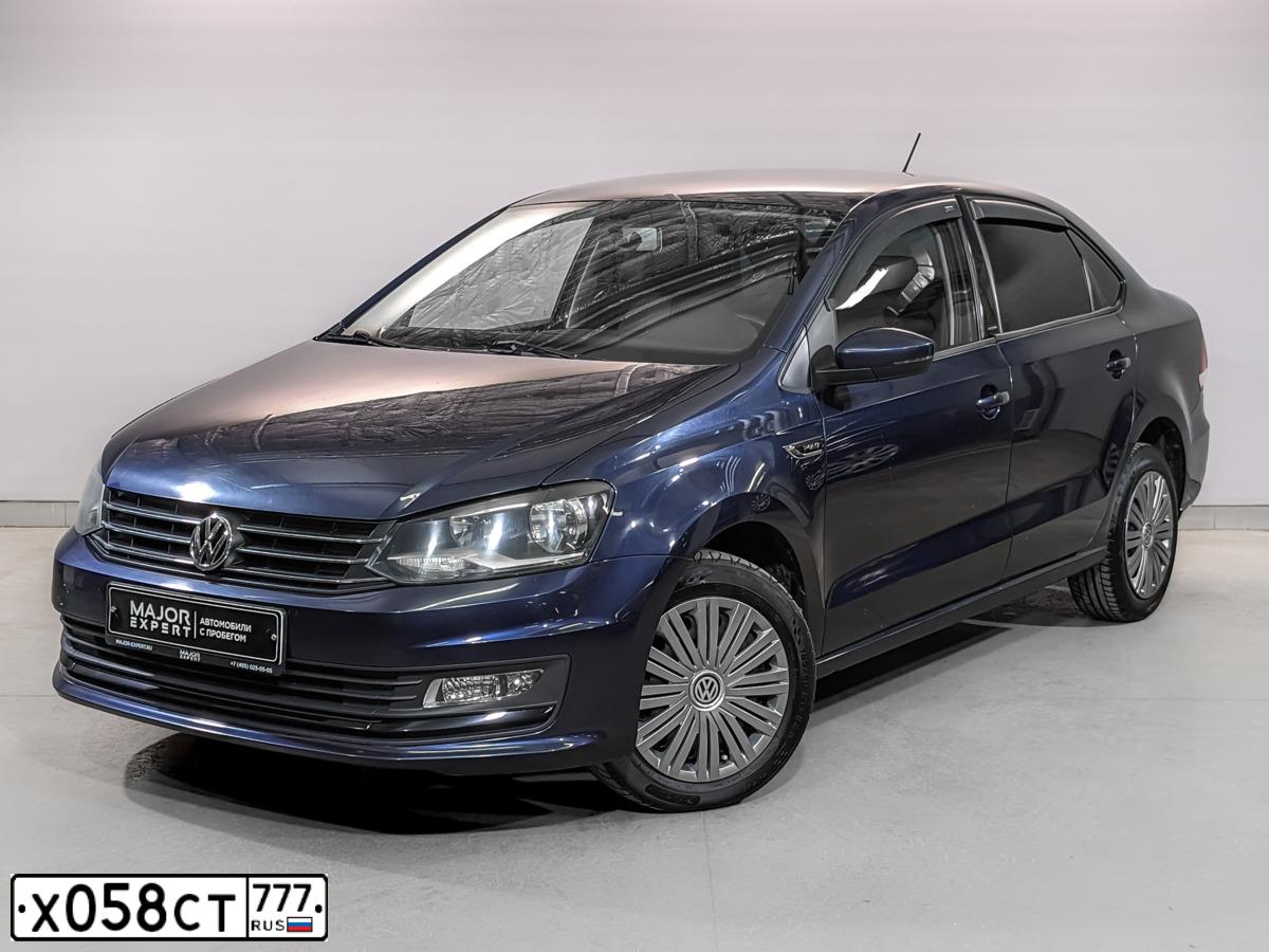 Фото автомобиля VOLKSWAGEN POLO, 2016 — госномер Н247АМ550. Цвет: Темно-синий