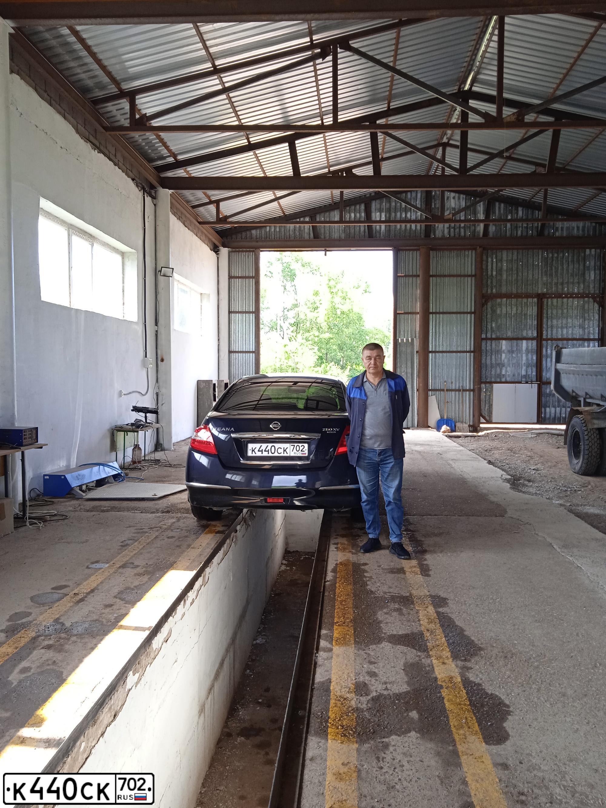 Фото автомобиля NISSAN TEANA, 2008 — госномер К440СК702. Цвет: ЧЕРНЫЙ