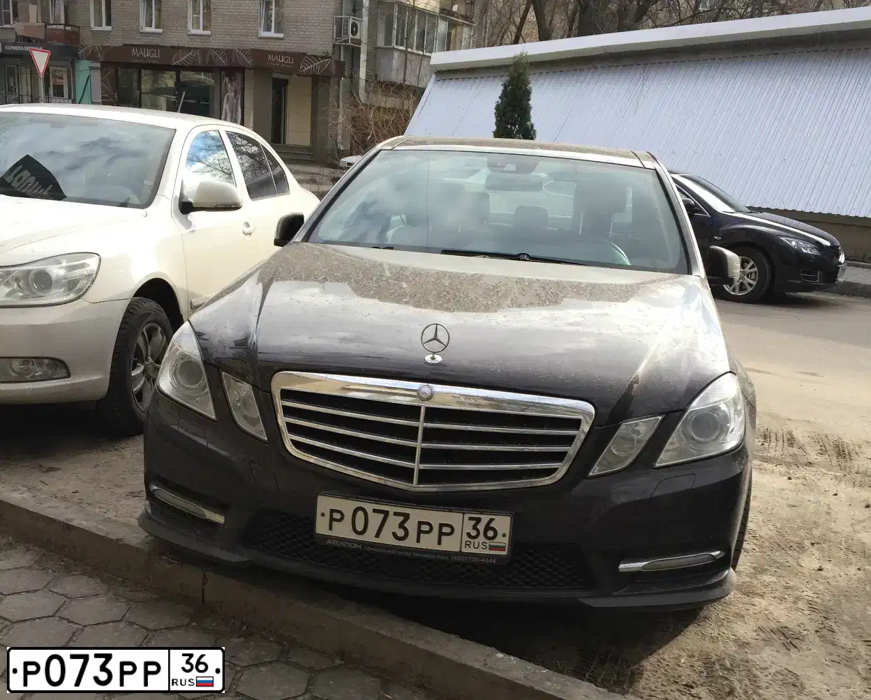 Фото автомобиля MERCEDES E-KLASSE, 2012 — госномер Р073РР36. Цвет: КОРИЧНЕВЫЙ