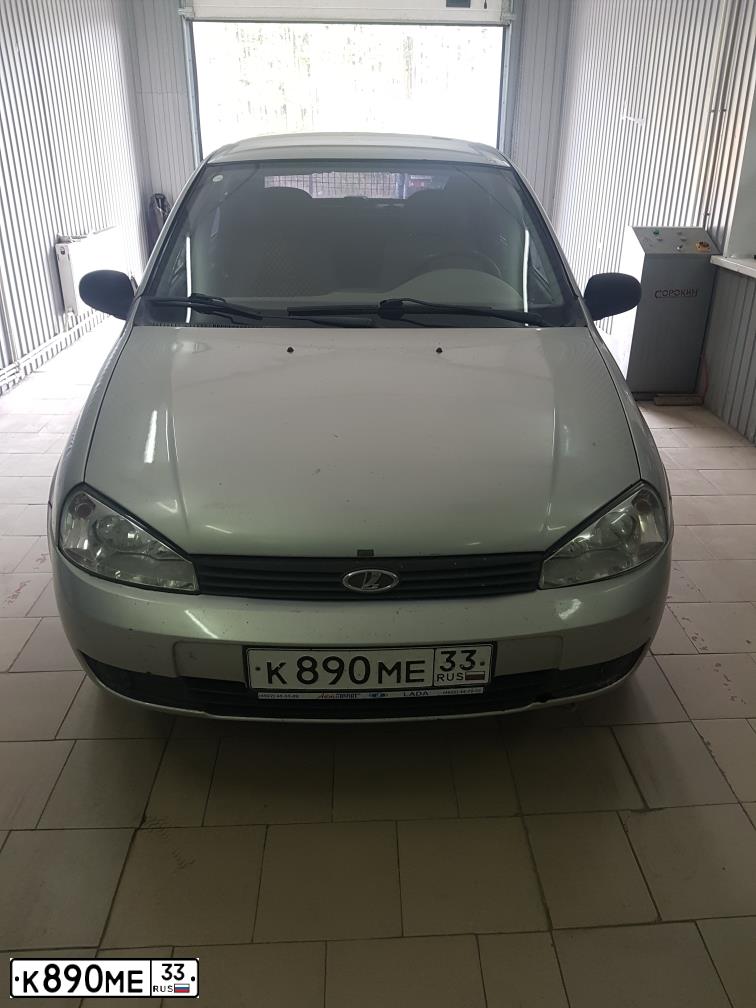Фото автомобиля LADA 1118 KALINA, 2008 — госномер К890МЕ33. Цвет: СЕРЕБРИСТЫЙ