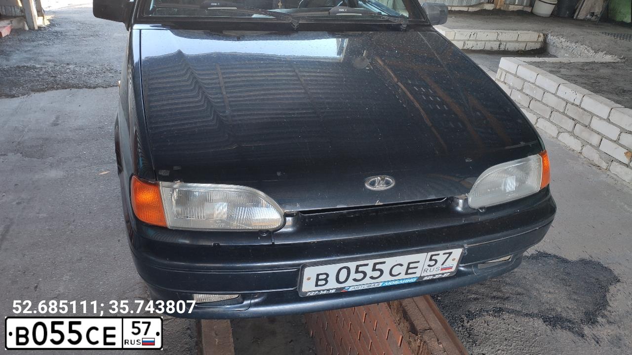 Фото автомобиля LADA 2115 SAMARA, 2007 — госномер В055СЕ57. Цвет: ГРАФ МЕТАЛЛИК