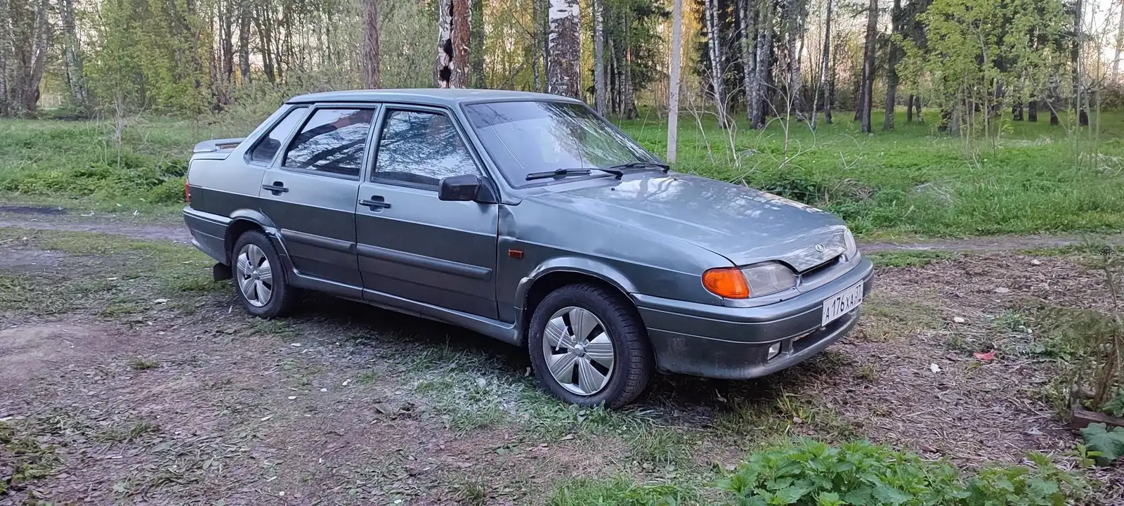 Фото автомобиля LADA 2115 SAMARA, 2011 — госномер А176ХА37. Цвет: СРЕДНИЙ СЕРО-ЗЕЛ МЕТ