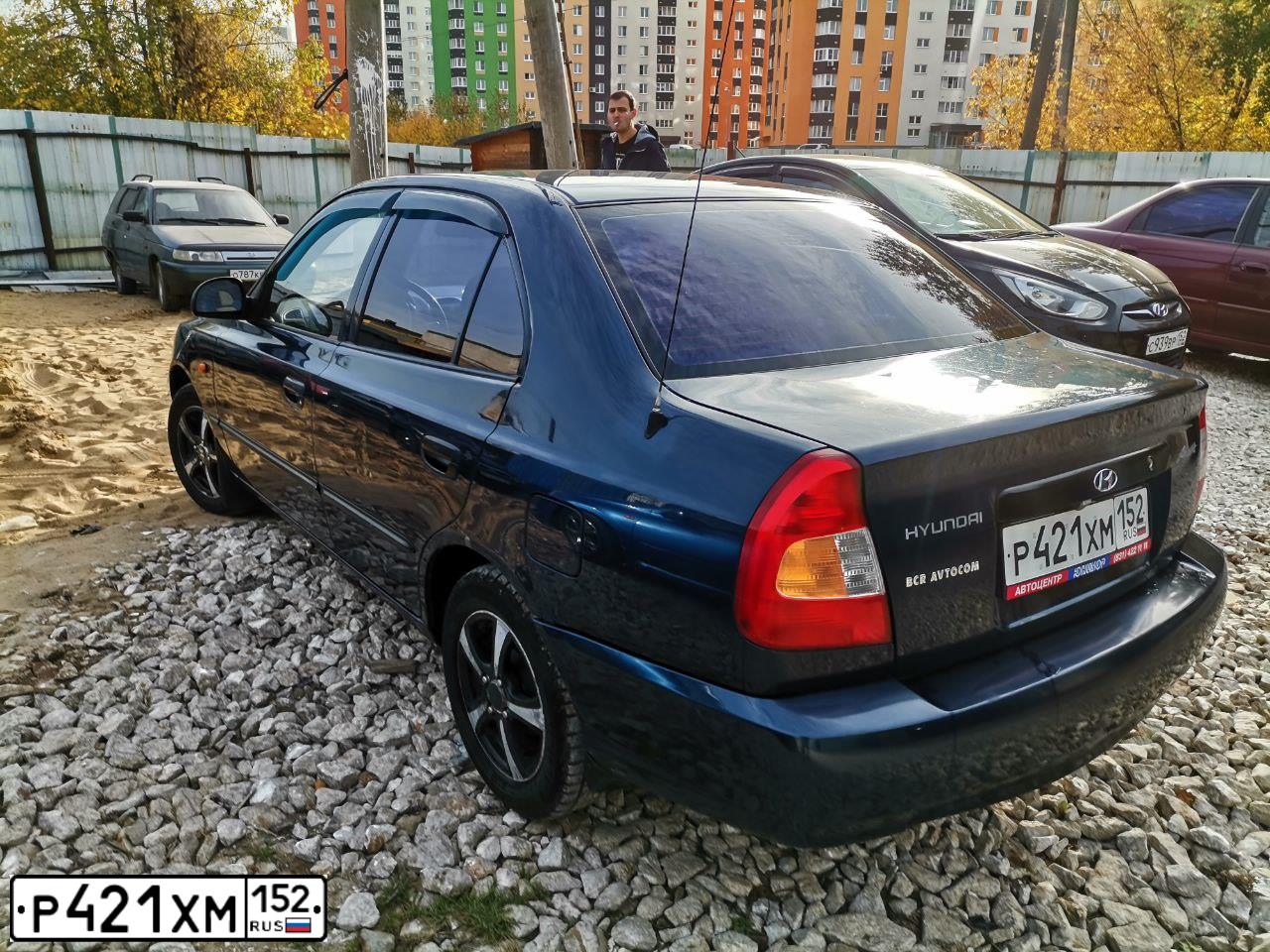 Фото автомобиля TAGAZ ACCENT, 2006 — госномер А986СВ152. Цвет: синий