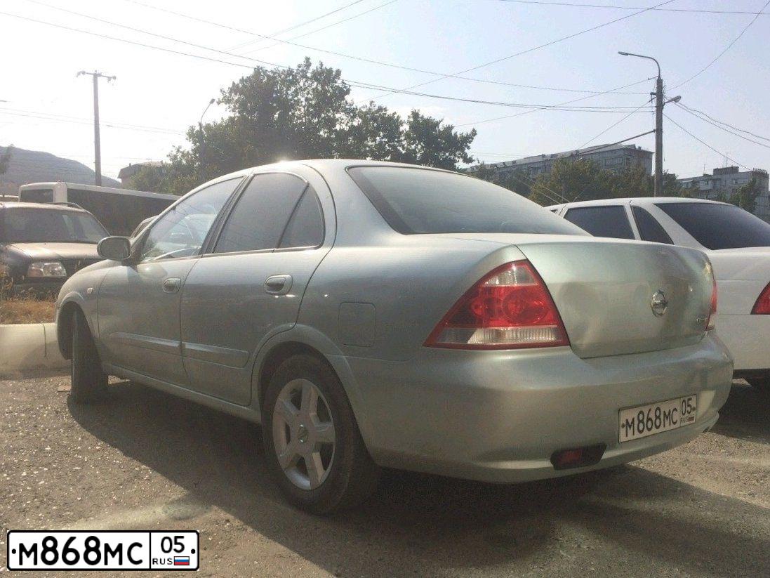 Фото автомобиля NISSAN ALMERA, 2007 — госномер О313ОО05. Цвет: СЕРЕБРИСТЫЙ