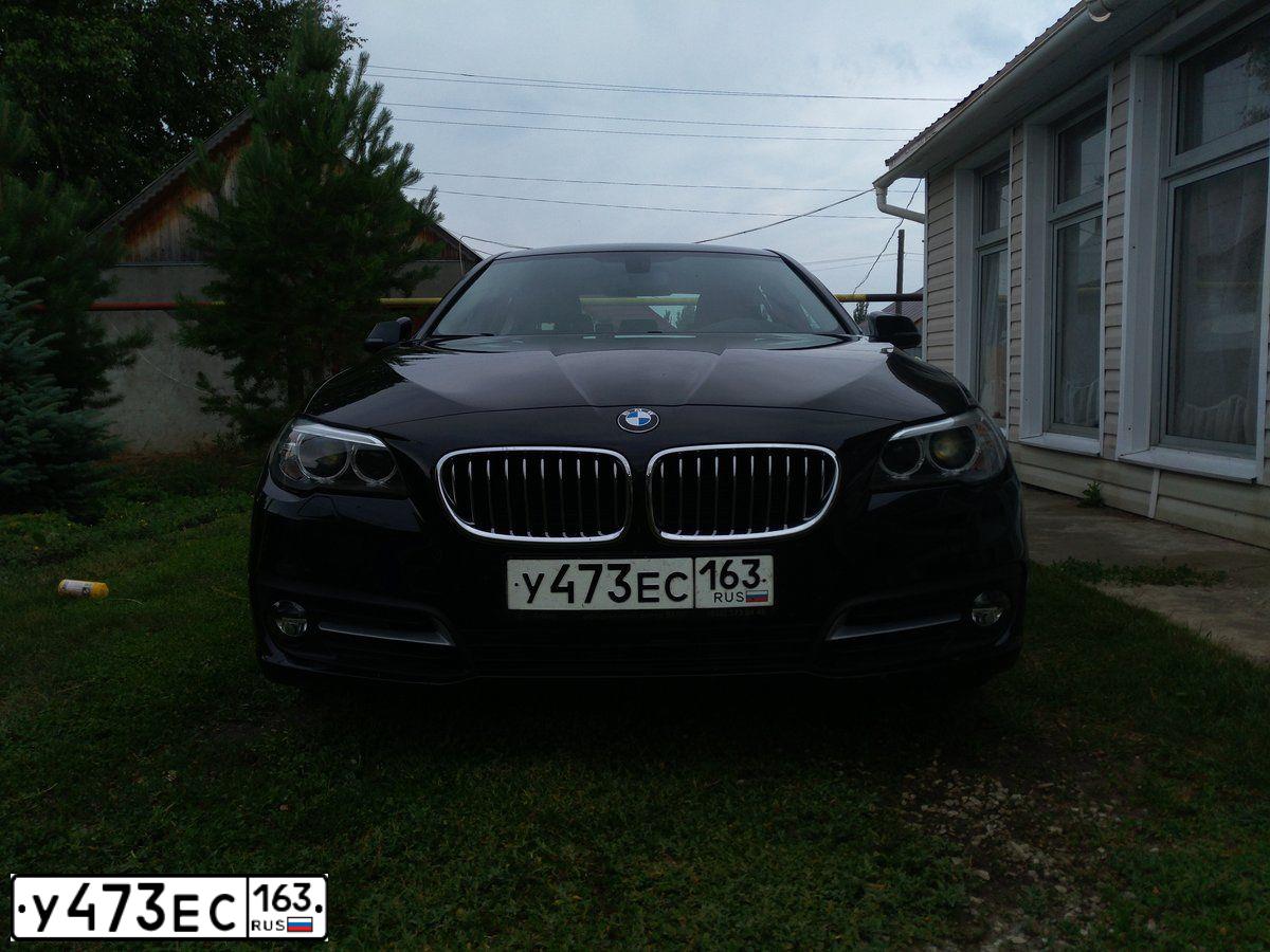 Фото автомобиля BMW SERIE 5, 2014 — госномер Е500ЕВ716. Цвет: ЧЕРНЫЙ