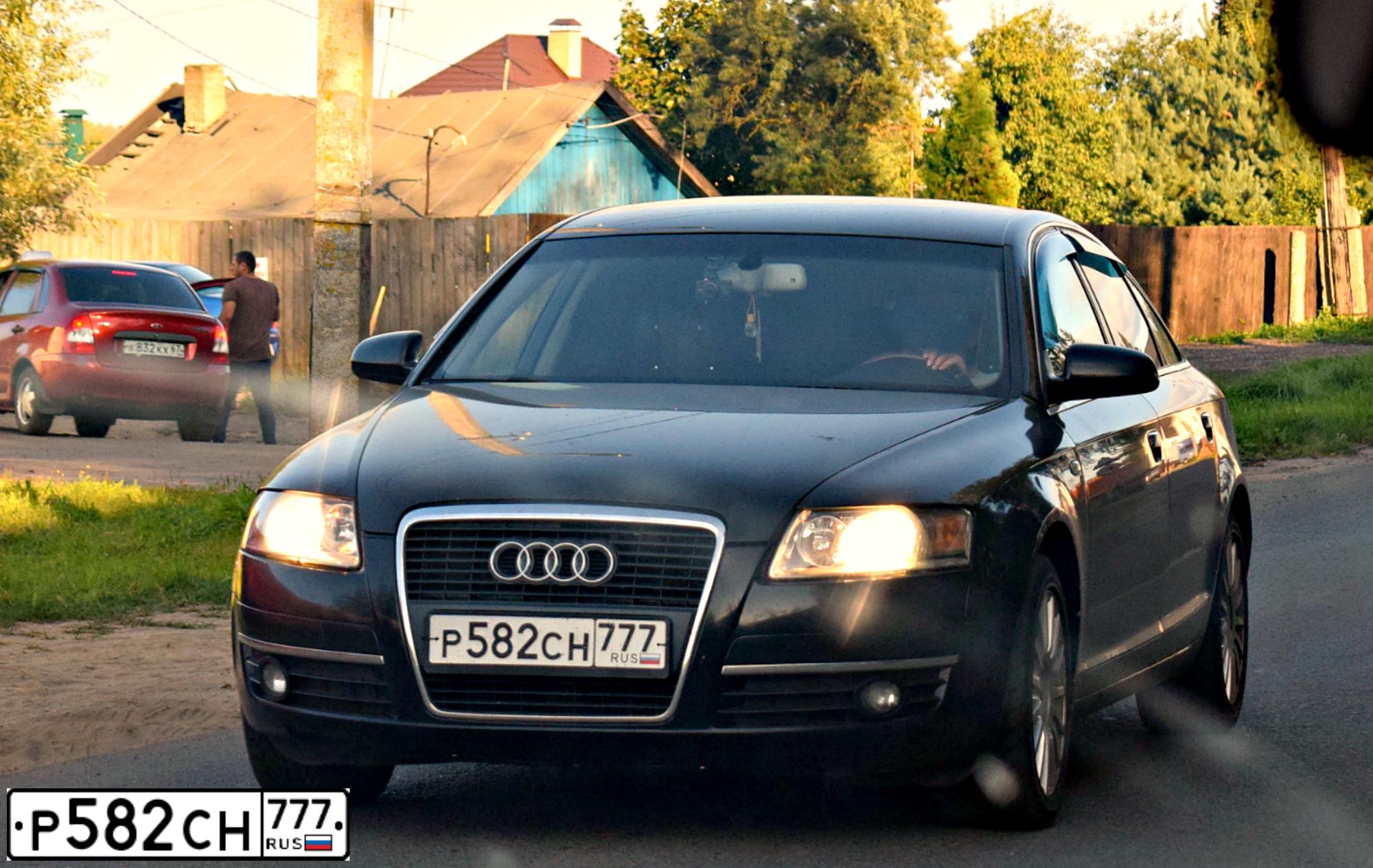 Фото автомобиля AUDI A6, 2008 — госномер Р582СН777. Цвет: ЧЕРНЫЙ