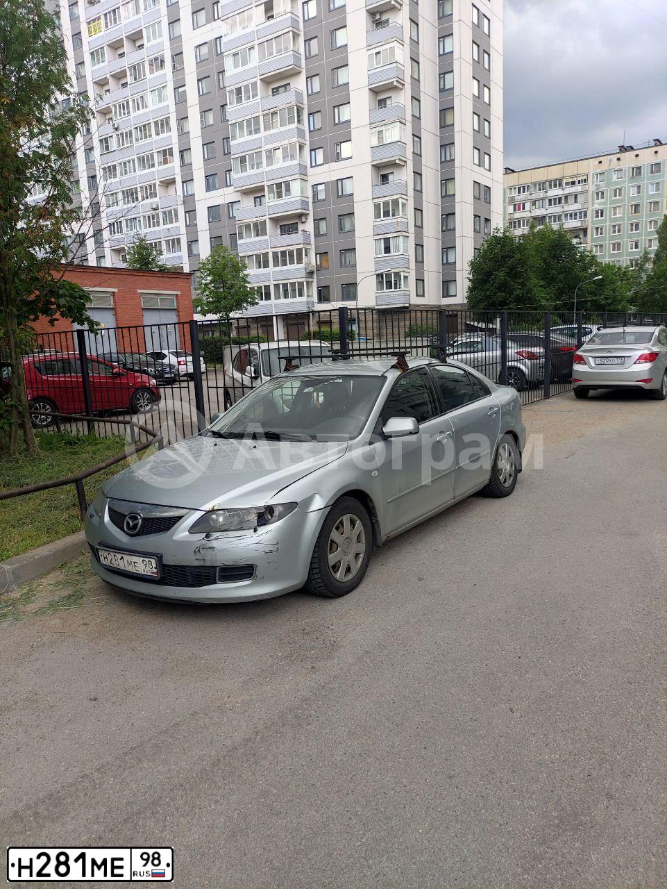 Фото автомобиля MAZDA 6, 2006 — госномер Н281МЕ98. Цвет: СЕРЕБРИСТЫЙ